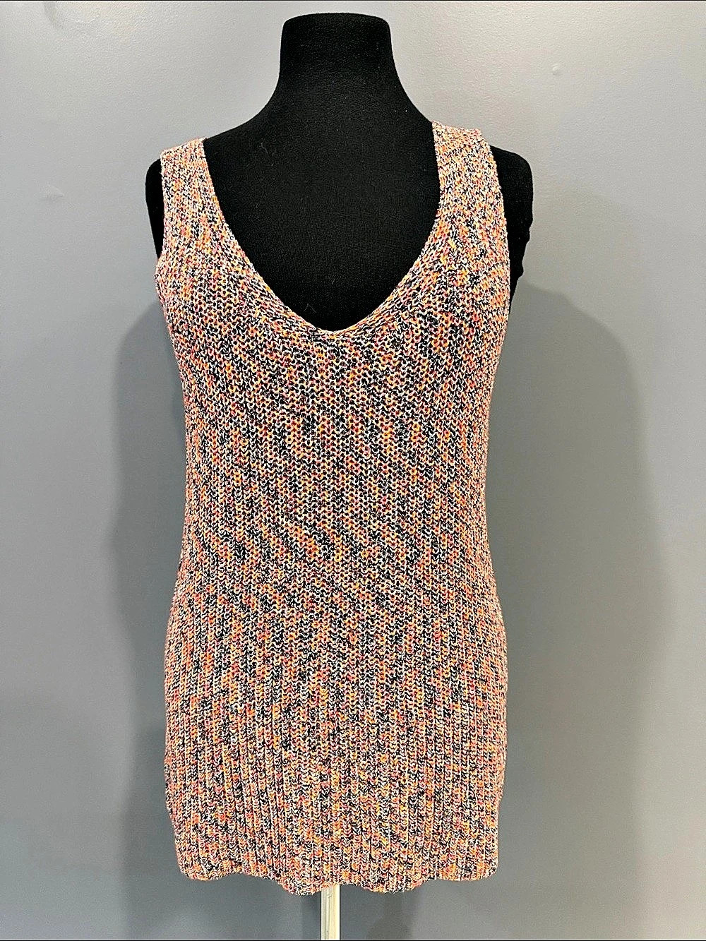 Georges Rech Women's Orange & Black Mini Dress Like New
